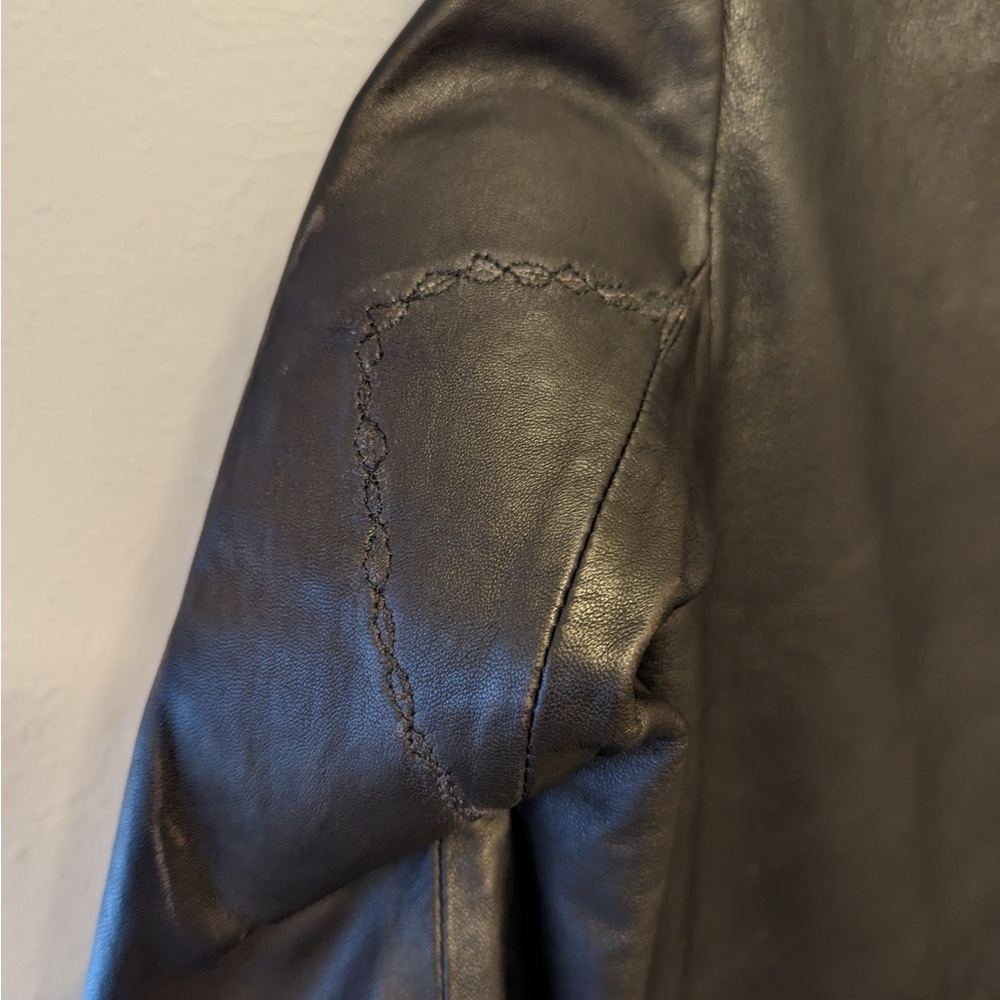 Gap Black Leather Jacket - image 4